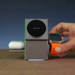 پایه شارژر مغناطیسی بی سیم 3 کاره برند Green Lion