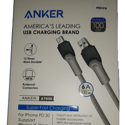 کابل دوسر TYPE-C طرح انکر مدل A7896 طول 1 متر 100 وات