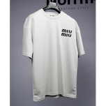 تیشرت وارداتی باکسی طرح miu miu طوسی
