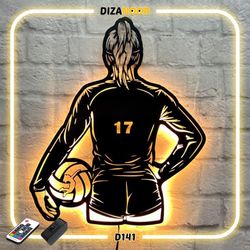 تابلو بک لایت طرح بازیکن والیبال دیزانور کد D141