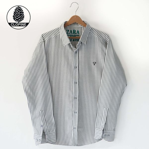 پیراهن راه راه مردانه پنبه ای - کد 0031