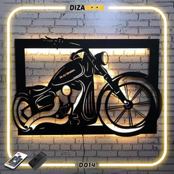تابلو بک لایت طرح موتورسیکلت هارلی دیویدسون دیزانور کد D014
