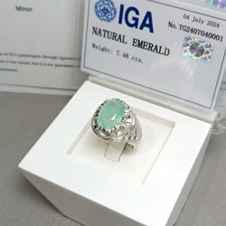 انگشتر فدیوم زمرد کلمبیا کد 1740