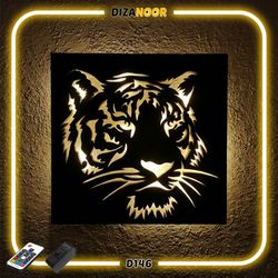 تابلو بک لایت طرح ببر دیزانور کد D146