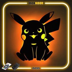 تابلو بک لایت طرح پیکاچو پوکمون دیزانور کد D099