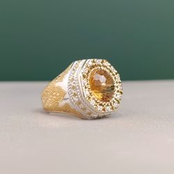 انگشتر سیترین کد 2238