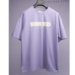 تیشرت وارداتی باکسی طرح BNRIED بنفش