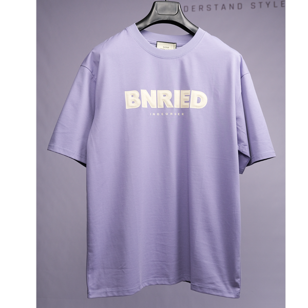 تیشرت وارداتی باکسی طرح BNRIED بنفش