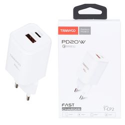 شارژر دیواری فست 20 وات ترانیو Tranyoo T-CP2 بدون کابل