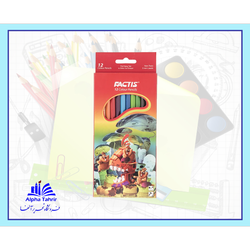 مداد رنگی 12 رنگ فکتیس جعبه مقوایی
