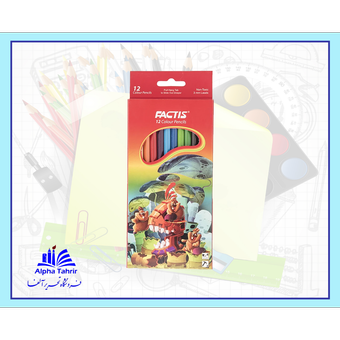 مداد رنگی 12 رنگ فکتیس جعبه مقوایی
