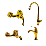 ست شیرآلات 4 تکه مدل سزار طلایی (5 سال گارانتی+ ارسال رایگان)