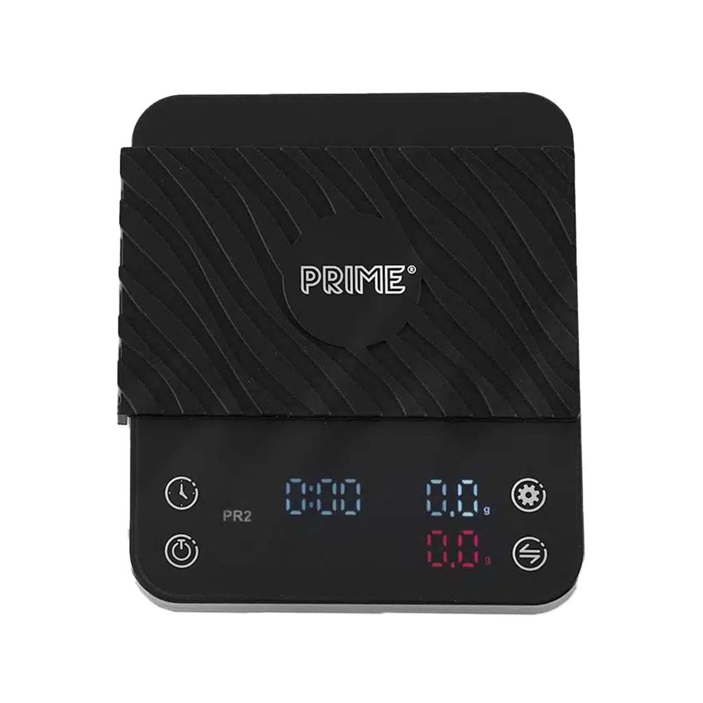 ترازوی دیجیتال قهوه پرایم مدل PARMA با دقت 0.1 گرم، تایمر هوشمند اتوماتیک، شارژ Type‑C و بدنه ضدآب | Coffee Scale PRIME PARMA