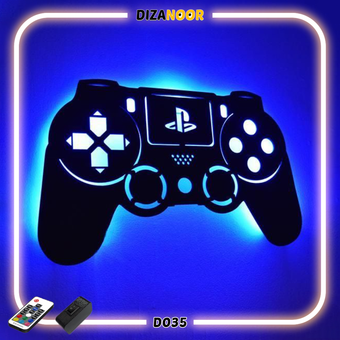 تابلو بک لایت طرح دسته بازی پلی استیشن دیزانور کد D035