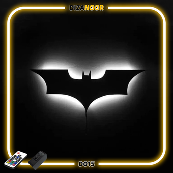تابلو بک لایت طرح خفاش بتمن دیزانور کد D015