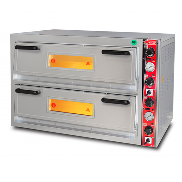 فر پیتزا صندوقی برقی اس جی اس SGS مدل 9292DE دو طبقه | فر پیتزا صنعتی 18 بشقاب 30 سانتی
