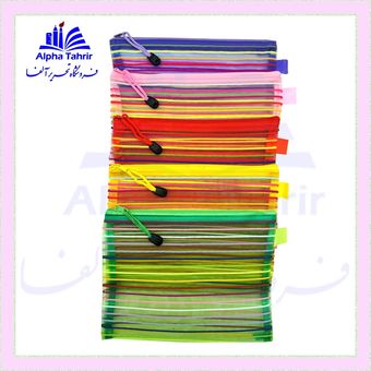 پوشه توری زیپ دار سایز A6