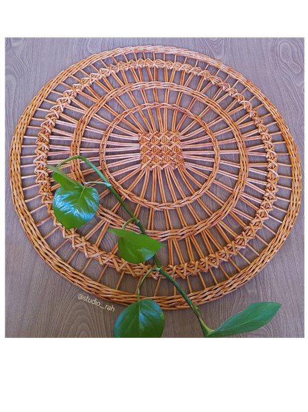 دیوارکوب طرح ضربدر حصیری استودیو راح