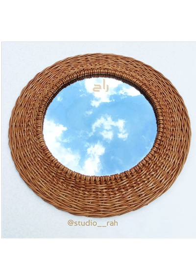 آینه زنجیربافت حصیری استودیو راح