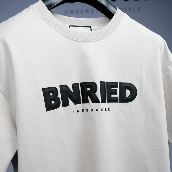 تیشرت وارداتی باکسی طرح BNRIED کرم