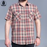 پیراهن مردانه آستین کوتاه چهار خانه پنبه ای - کد 0027