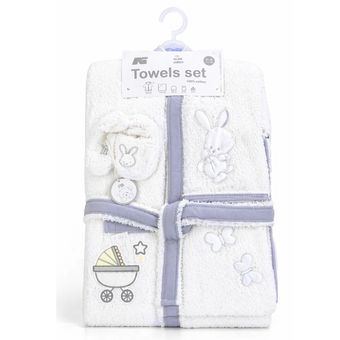 ست حوله نوزادی 5 تکه مادرکر Mothercare | ست کامل بهداشت و مراقبت نوزاد