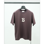 تیشرت طرح B بادمجونی