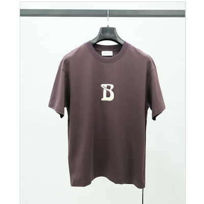 تیشرت طرح B بادمجونی