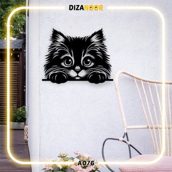 تابلو دیوارکوب طرح گربه دیزانور کد A076