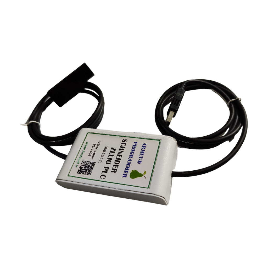 کابل پروگرام پی ای سی اشنایدر زلیو سری SR3 مدل آرمود پلاس / Schneider Zelio plc USB to TTL