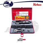 ست جغجغه و سره پیچ گوشتی کوکن مدل 2276 درایو 1/4 اینچ  19 عددی