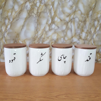بانکه سرامیکی تکست فارسی طرح شیاردار