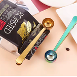 قاشق اندازه‌گیری قهوه استیل با گیره کلیپس | Coffee Scoop Clip مناسب باریستا