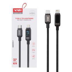 کابل شارژ فست VABI Type-C To Lightning مدل 27W