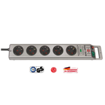 چند راهی برق ,محافظ ولتاژ و محافظ شوک 5 خانه برند برننشتول مدل سوپر سالید Brennenstuhl Super-Solid