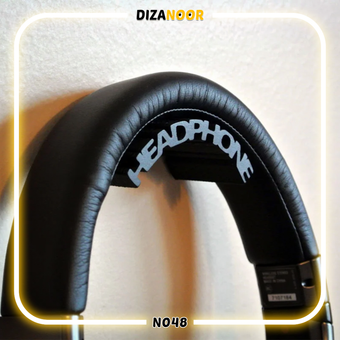 پایه نگهدارنده دیواری هدفون طرح متن Headphone دیزانور کد N048