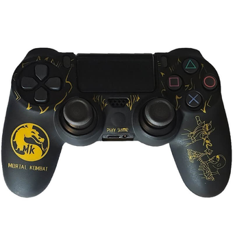 خرید و قیمت روکش دسته بازی PS4 طرح Mortal Kombat مشکی زرد