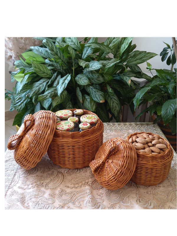 باکس پاپیوندار بزرگ حصیری استودیو راح