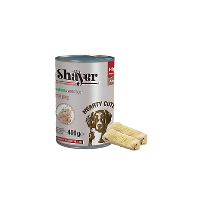 کنسرو سگ  با طعم سیرابی 400 گرمی شایر / Shayer natural dog food tripe