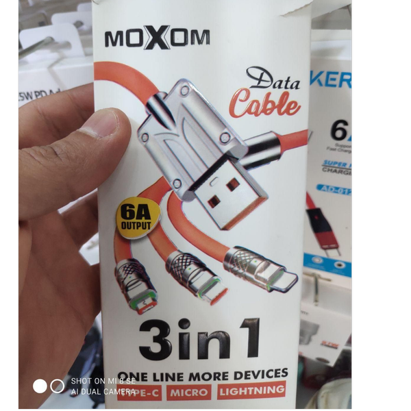 کابل 3 کاره MoXoM چراغ دار