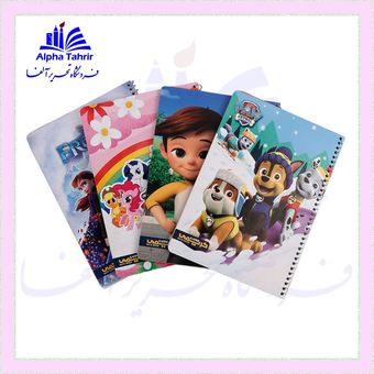 دفتر نقاشی سیمی 50 برگ جلد طلقی طرح کارتونی