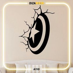 تابلو دیوارکوب طرح سپر کاپیتان آمریکا دیزانور کد A110