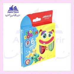 خمیربازی 6 رنگ مقوایی آریا