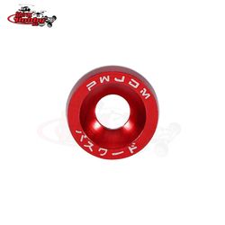 Automobile M6 Washer Stainless Aluminum Cup Head Screw Flat Round Gasket Fender Spacer Metric Standard Hardware Screw (RED)