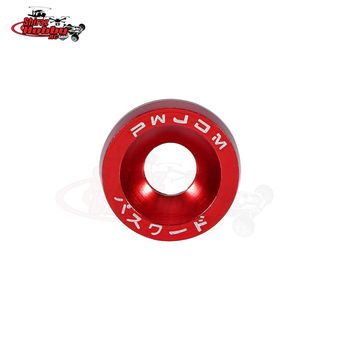 Automobile M6 Washer Stainless Aluminum Cup Head Screw Flat Round Gasket Fender Spacer Metric Standard Hardware Screw (RED)
