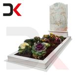 سنگ قبر مرمر باغچه ای کد 001