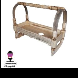 گهواره چوبی خراطی شده سایز بزرگ اندازه ی واقعی - گهواره نوزاد