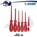 پیچ گوشتی و فازمتر عایق برق یونیور مدل 603CS6TVDE بسته 6 عددی