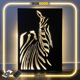 تابلو بک لایت طرح گوره خر دیزانور کد D047