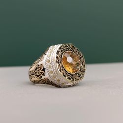 انگشتر سیترین کد 2237